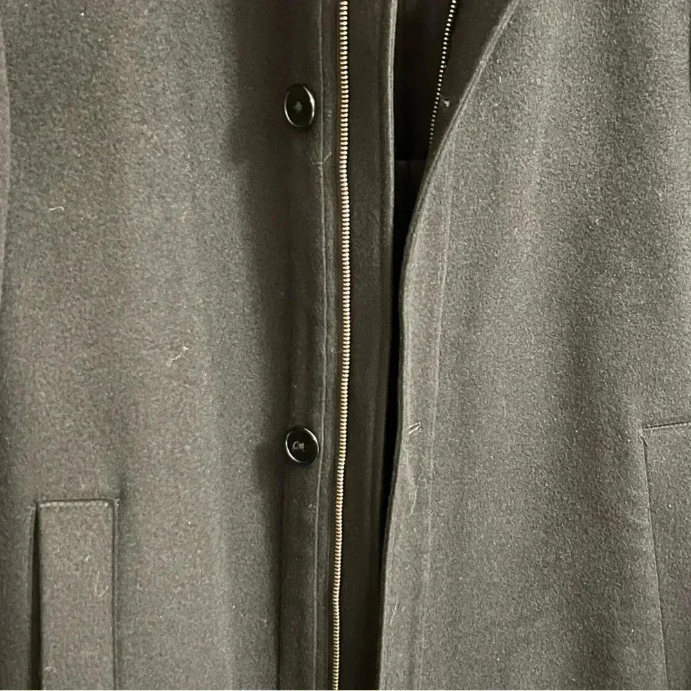 Cardinal of Canada Mens Jacket Medium Black Wool Blend Quilted Full Zip Overcoat - Picture 8 of 16